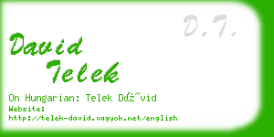 david telek business card